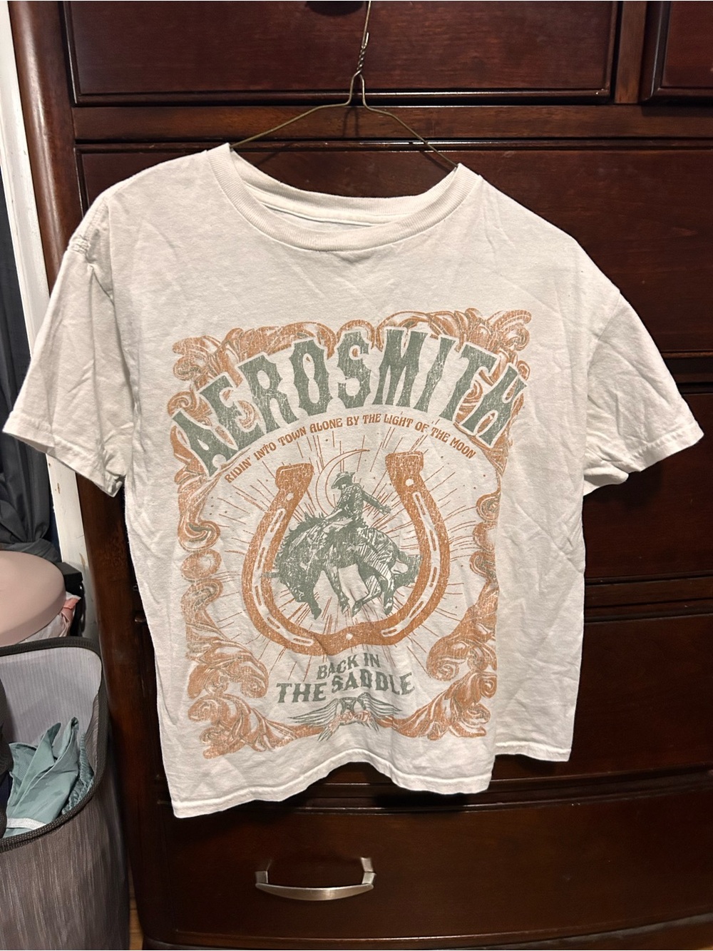 Target White Graphic Tee with Green and Tan Yosemite Print